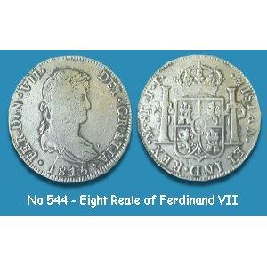 No 544 Ferdinand VII Eight Reales Image