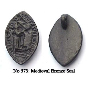 No 573 Medieval Bronze Seal Image