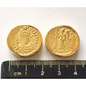No 648 Roman Gold Solidus of Basiliscus Image