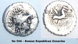 No 566 Roman Republican Denarius