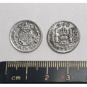 No 687 1755 Silver Half Reale Piece Image