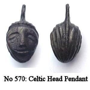 No 570 Celtic Head Pendant Image