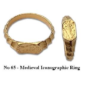 No 65 C14th/15th Gold Iconographic Ring Image