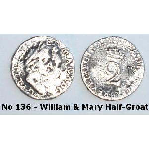 No 136 William & Mary Half-Groat Image