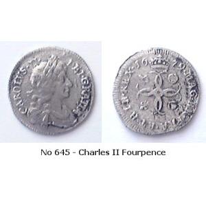 No 645 Charles II Maundy Silver Groat Image