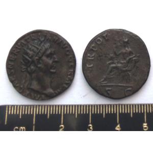 No 434 Roman Dupondius of Trajan Image