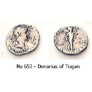 No 653 Roman Denarius of Trajan Image