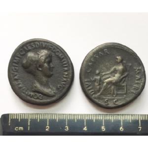 No 662 Roman Sestertius of Domitia Image