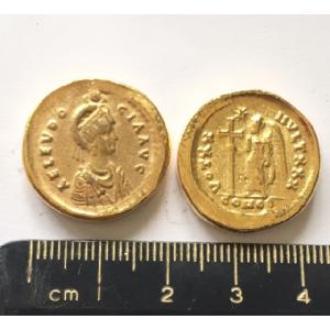 No 649 Roman Gold Solidus of Eudocia Image
