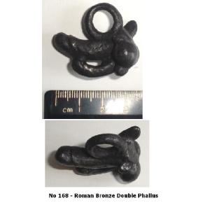 No 168 Roman Bronze Double Phallus Image