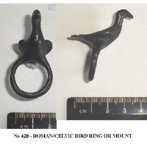 No 420 Roman/Celtic Bird Ring or Mount Image