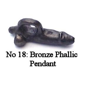 No 18 Roman Bronze Phallic Pendant Image