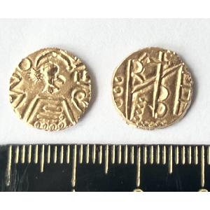 NEW -No 817 Rodez Saxon Gold coin from Sutton Hoo Image