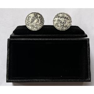 No 161 - King Alfred the Great Penny Cuff Link Image