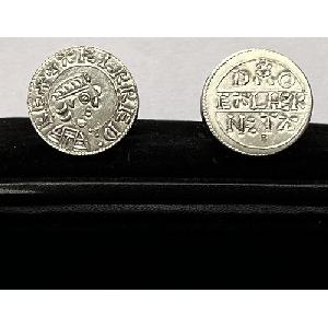No 642 - Alfred the Great Penny Cuff Link Image